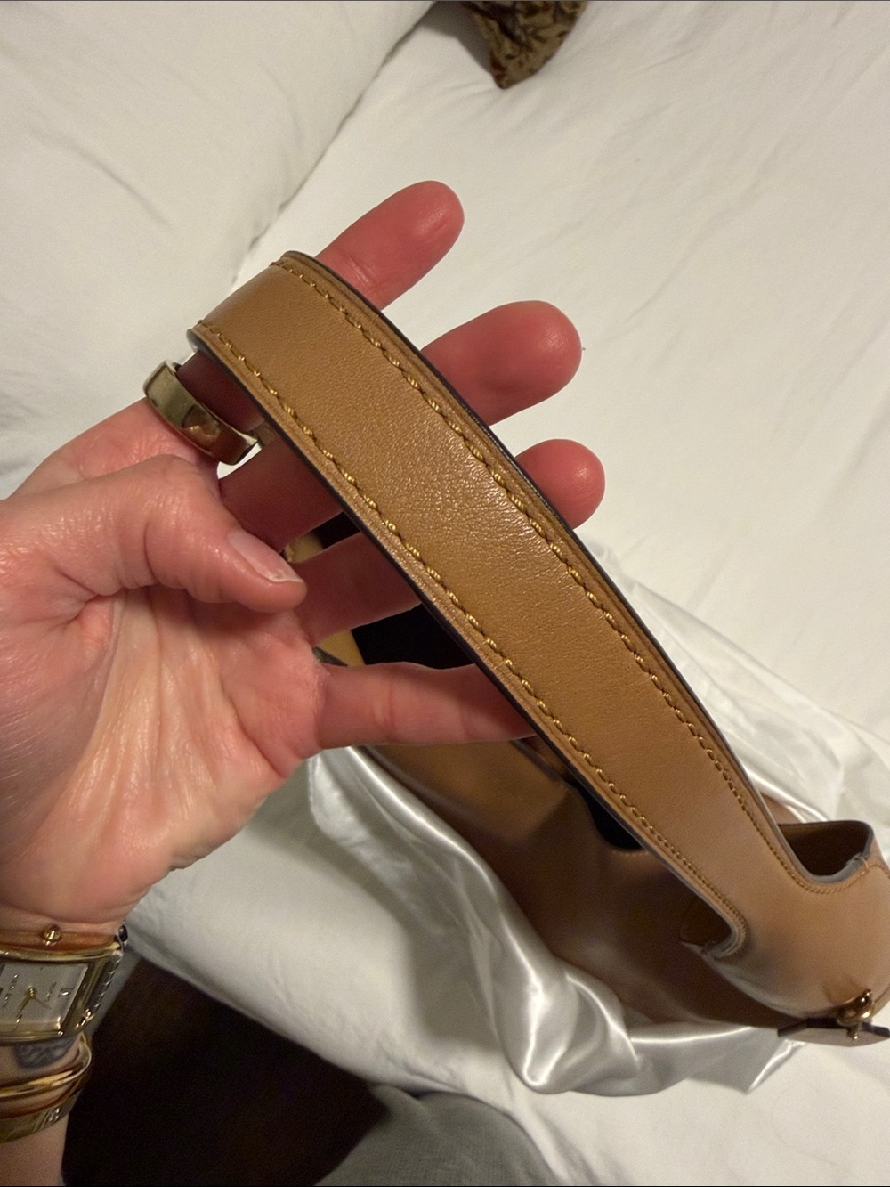 Coach Brooklyn 39 Tan Leather Shoulder Tote - Picture 12 of 16